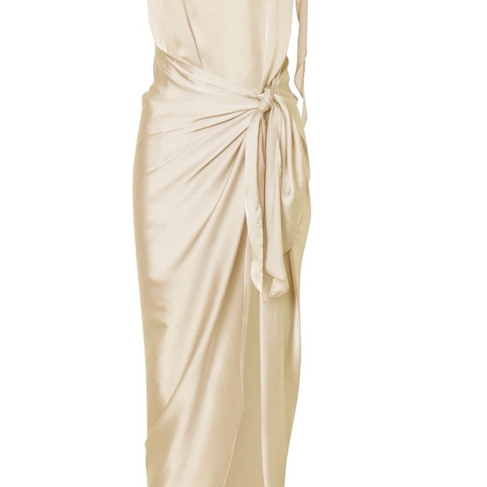 Baobab Cream Satin Dress